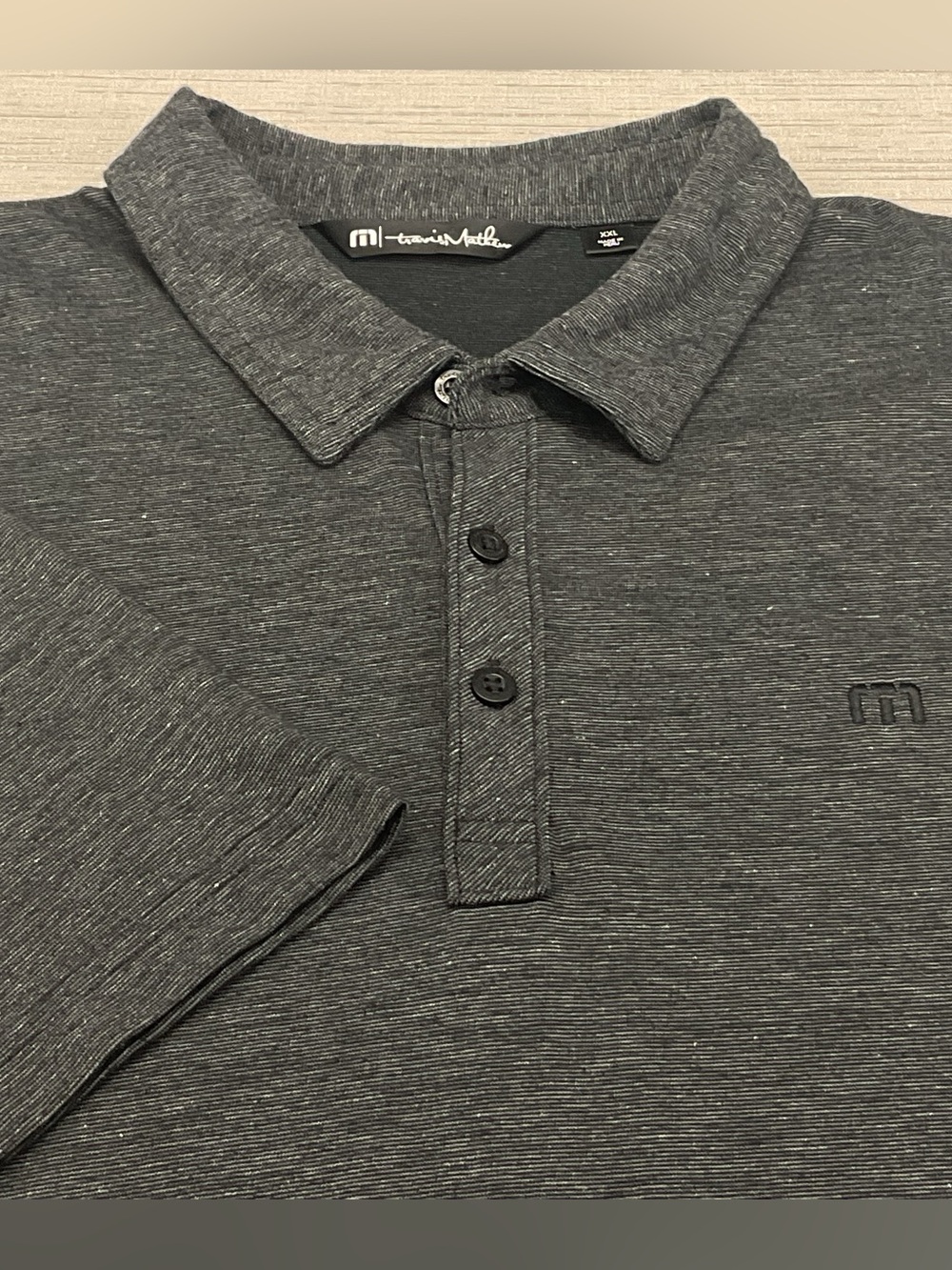 Travis Mathew Men’s 2XL Charcoal Heather Polo cotton/polyester
